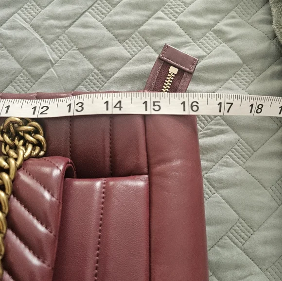 Henri Bendel Burgundy Purple Zip Tote Bag